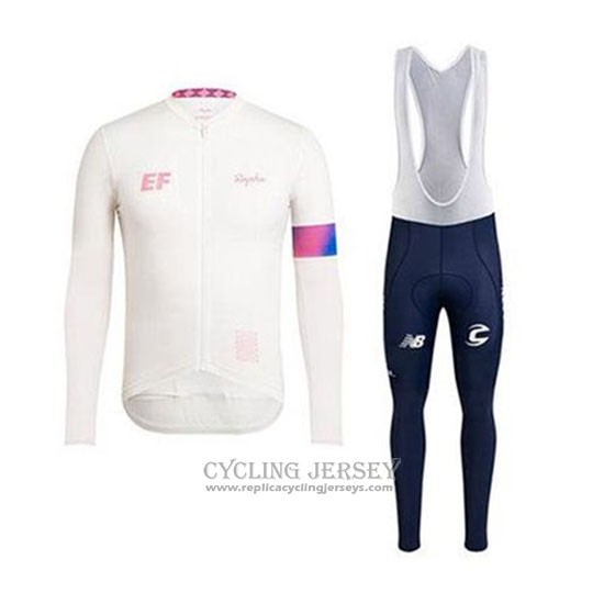 2020 Cycling Jersey EF Education First-drapac White Long Sleeve And Bib Tight